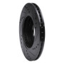 R1 00-15 Ford Focus Front Left Drilled & Slotted Black Brake Rotor