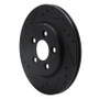 R1 00-06 Ford Thunderbird Rear Left Drilled & Slotted Black Brake Rotor
