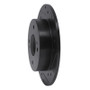 R1 89-98 Nissan 240SX Rear Right Drilled & Slotted Black Brake Rotor