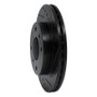 R1 89-13 Infiniti G20 Front Right Drilled & Slotted Black Brake Rotor