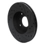 R1 89-13 Infiniti G20 Front Left Drilled & Slotted Black Brake Rotor