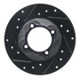R1 81-85 Mazda GLC Front Left Drilled & Slotted Black Brake Rotor