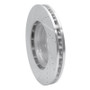 R1 03-18 Porsche Cayenne Right Front Drilled & Slotted Silver Brake Rotor