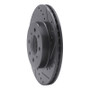 R1 89-96 Nissan 240SX Front Right Drilled & Slotted Black Brake Rotor