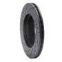R1 89-96 Nissan 240SX Front Right Drilled & Slotted Black Brake Rotor