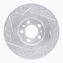 R1 98-15 Volkswagen Golf City (Canada) Front Right Drilled & Slotted Silver Brake Rotor