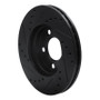 R1 94-04 Ford Mustang Front Right Drilled & Slotted Black Brake Rotor