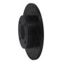 R1 86-06 Nissan Pulsar NX Front Left Drilled & Slotted Black Brake Rotor