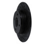 R1 84-85 Nissan 300ZX Rear Right Drilled & Slotted Black Brake Rotor
