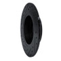 R1 84-85 Nissan 300ZX Rear Right Drilled & Slotted Black Brake Rotor