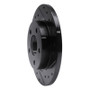 R1 93-05 Ford Taurus (Excl SHO) Rear Right Drilled & Slotted Black Brake Rotor
