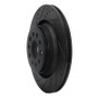 R1 17-24 Maserati LeVante Rear Left Drilled & Slotted Black Brake Rotor