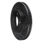 R1 70-93 Ford Taurus (Excl SHO) Front Right Drilled & Slotted Black Brake Rotor