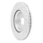 R1 12-20 Audi A6 (USA/Canada) Front Right Drilled & Slotted Silver Brake Rotor