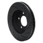 R1 70-93 Ford Taurus SHO Front Left Drilled & Slotted Black Brake Rotor