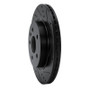 R1 10-25 Buick Regal Rear Right Drilled & Slotted Black Brake Rotor