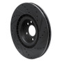 R1 08-11 Saab 9-3 Front Left Drilled & Slotted Black Brake Rotor
