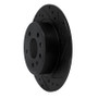 R1 99-10 Saab 9-5 Rear Right Drilled & Slotted Black Brake Rotor