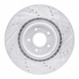 R1 08-15 Mitsubishi Lancer Front Left Drilled & Slotted Silver Brake Rotor