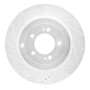 R1 08-15 Mitsubishi Lancer Rear Left Drilled & Slotted Silver Brake Rotor