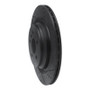 R1 13-19 Mercedes-Benz GLS450 Rear Right Drilled & Slotted Black Brake Rotor