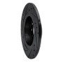 R1 06-10 Pontiac Solstice Rear Right Drilled & Slotted Black Brake Rotor
