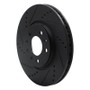 R1 06-10 Pontiac Solstice Front Left Drilled & Slotted Black Brake Rotor
