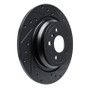 R1 12-18 Mercedes-Benz GLE350 Rear Right Drilled & Slotted Black Brake Rotor