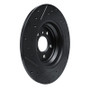 R1 12-18 Mercedes-Benz GLE350 Rear Right Drilled & Slotted Black Brake Rotor