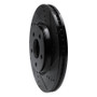 R1 04-12 Chevrolet Cobalt Front Right Drilled & Slotted Black Brake Rotor