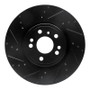 R1 12-18 Mercedes-Benz ML350 Front Left Drilled & Slotted Black Brake Rotor