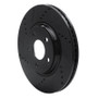 R1 04-12 Chevrolet Malibu Front Left Drilled & Slotted Black Brake Rotor
