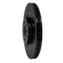 R1 06-12 Mercedes-Benz GL350 Front Left Drilled & Slotted Black Brake Rotor