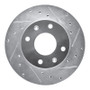 R1 88-07 Dodge Colt Front Right Drilled & Slotted Silver Brake Rotor