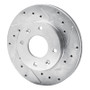 R1 88-07 Dodge Colt Front Right Drilled & Slotted Silver Brake Rotor