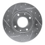 R1 88-07 Dodge Colt Front Right Drilled & Slotted Silver Brake Rotor