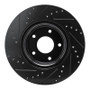 R1 05-06 Pontiac GTO Front Right Drilled & Slotted Black Brake Rotor