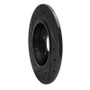 R1 14-20 Infiniti QX30 Rear Right Drilled & Slotted Black Brake Rotor