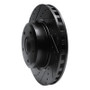 R1 05-06 Pontiac GTO Front Left Drilled & Slotted Black Brake Rotor