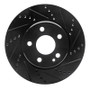 R1 06-11 Mercedes-Benz B200 Front Right Drilled & Slotted Black Brake Rotor