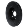 R1 18-22 Toyota C-HR Front Left Drilled & Slotted Black Brake Rotor