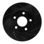 R1 97-05 Buick Century Front Right Drilled & Slotted Black Brake Rotor