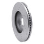 R1 07-15 Infiniti G35 Front Right Drilled & Slotted Silver Brake Rotor