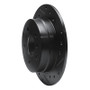 R1 06-11 Mercedes-Benz B200 Rear Right Drilled & Slotted Black Brake Rotor