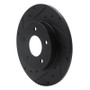 R1 92-05 Buick LeSabre Rear Left Drilled & Slotted Black Brake Rotor