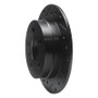 R1 06-11 Mercedes-Benz B200 Rear Left Drilled & Slotted Black Brake Rotor