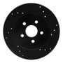 R1 88-88 Pontiac Fiero Front/Rear Left Drilled & Slotted Black Brake Rotor