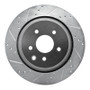 R1 07-15 Infiniti G37 Rear Left Drilled & Slotted Silver Brake Rotor