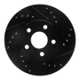 R1 90-05 Buick Skylark Front Right Drilled & Slotted Black Brake Rotor