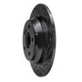 R1 03-06 Mercedes-Benz CL500 Rear Right Drilled & Slotted Black Brake Rotor
